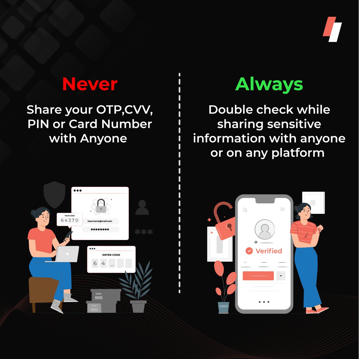 myomnicard's tweet photo. Better safe than sorry β
ALWAYS keep these safety tips in mind while making online payments
#MyOmniCard #StepUpYourLife #Security #Safety #OnlineSafety #PaymentSafety https://t.co/ZqjK9oKTO2