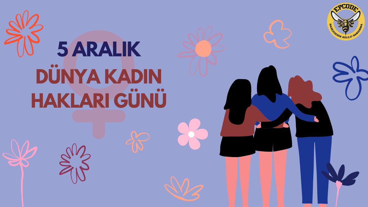 EPCODE takımı olarak kadın haklarının bu dünyada yerini bulabilmesi umuduyla 5 Aralık Dünya Kadın Hakları gününüzü kutluyoruz.<a href="/BKBANDIRMA/">Bahçeşehir Koleji Bandırma Kampüsü</a> <a href="/CYBKBND/">Caner Yılmaz</a> <a href="/semratalay62/">semra talay</a>  #equality #eşitlik