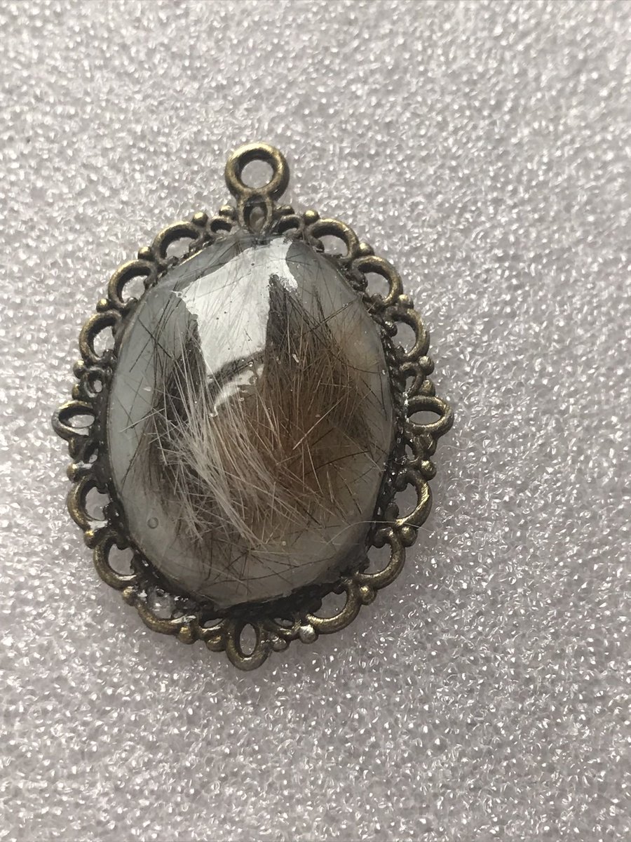 Pet memories. Each pendant, different styles available, contains either fur, hair, feather or ashes of your loved furry friend. Help remember the love they sowed you by wearing them near your heart