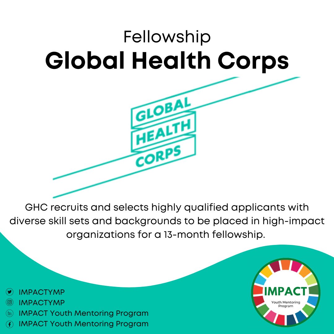 ImpactYMP's tweet photo. The GHC recruits and selects highly qualified applicants with diverse skill sets and backgrounds to be placed in high-impact organizations for a 13-month fellowship. Applications for the 2023-2024 Africa fellowship class are now open til January 11, 2023 https://t.co/hxkpINuBmE https://t.co/wwyfQXkthh