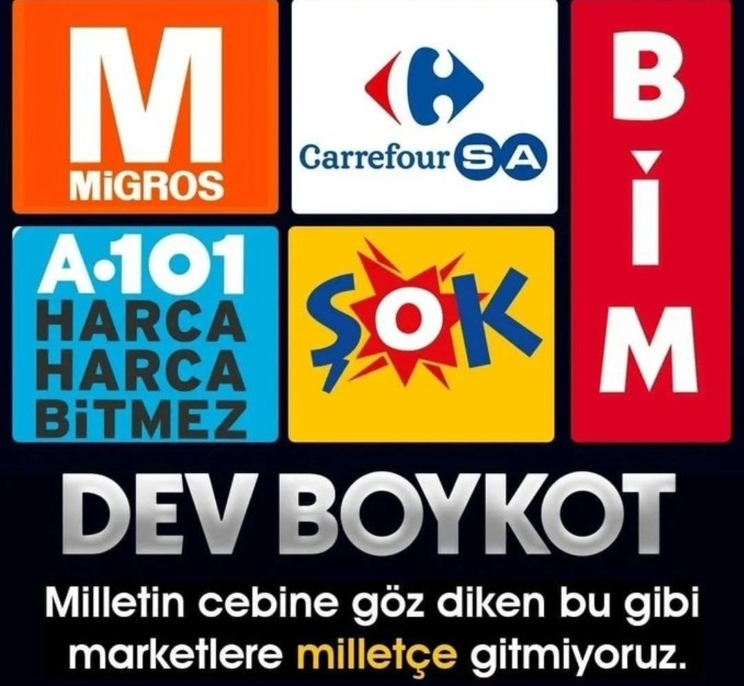 Ekmek federasyonu Bime ekmek

 tedariğini durdurdu 

Helal olsun birlikte başaracağız Boykota devammm 🖐️🖐️🖐️🖐️

SON SÖZ HALKTA
GÖZÜMÜZ YÜKSEKLERDE 
#TürkünKızılelmasıGöklerde
#SizinDevrinizBitti
#BimdenAlısVerisYapma
#üçHarfliDarbeciler