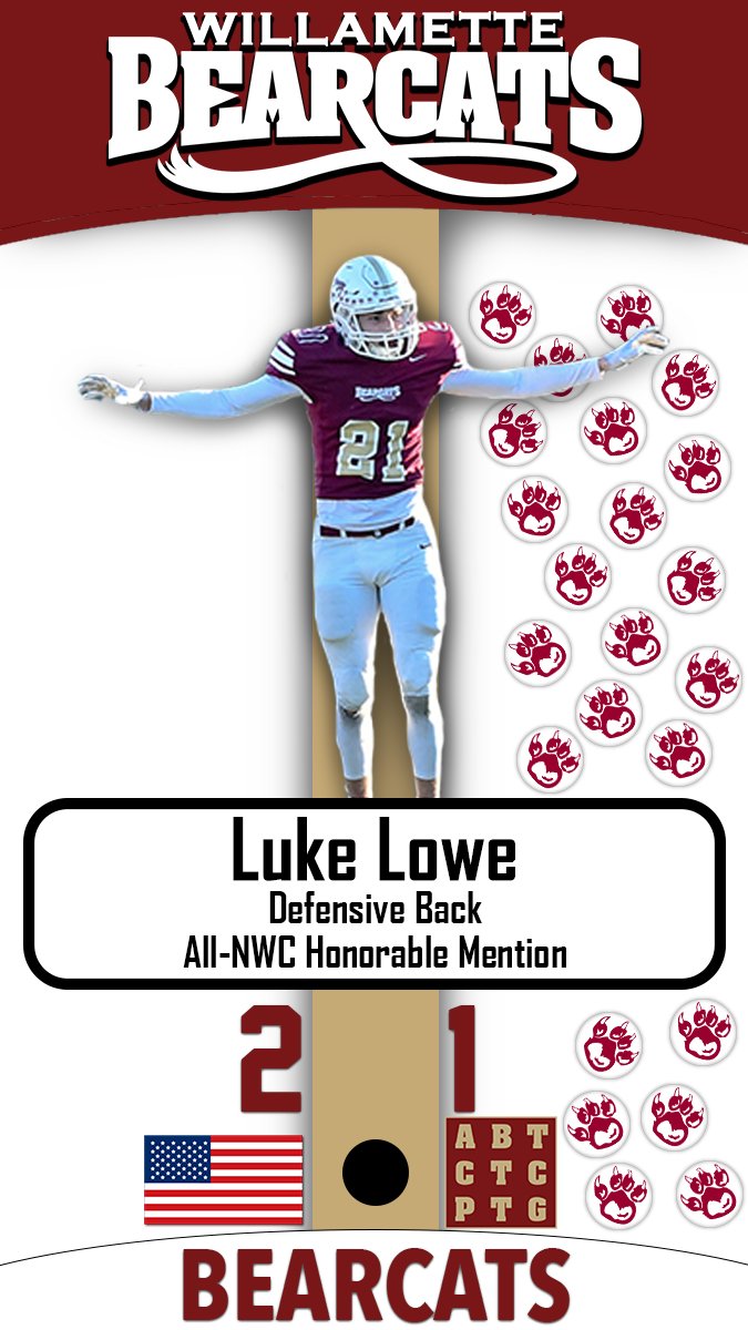 Congratulations to Luke Lowe, Honorable Mention All-NWC Defensive Back!

We're excited for Luke to be back in the DB room for 2023 and build off this season!