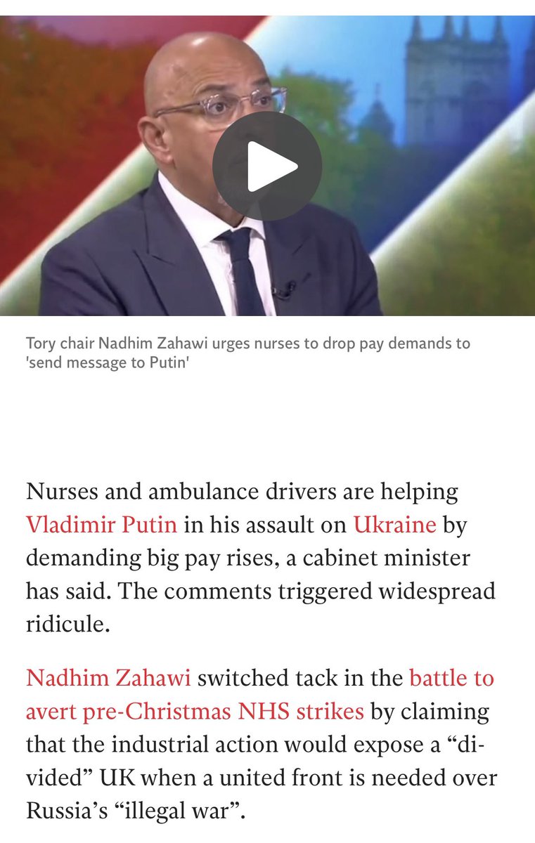 CharliBug's tweet photo. Now we’re being accused of helping a war criminal because we’re fed up after years of real terms pay cuts. https://t.co/ZPXHJ0nnBt