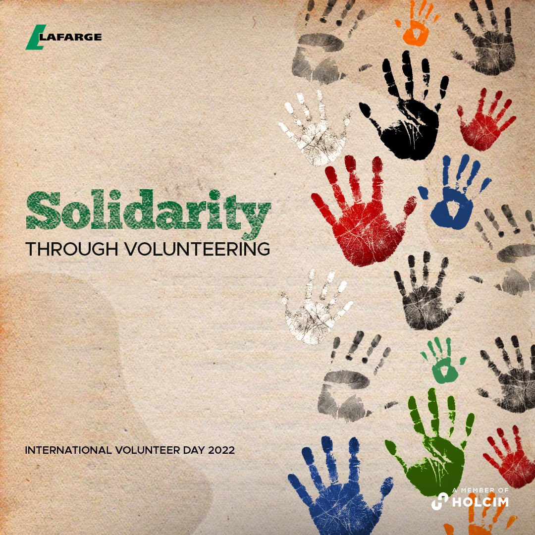 HBMNigeria's tweet photo. Today, we celebrate the #PeopleofLafarge who actively contribute to driving sustainable change in our communities, as well as their commitment to being #BuildersofProgress for our planet.
#OneTeamOneDirection #InternationalVolunteerDay #BuildersofProgress https://t.co/MhqWWb0OvZ