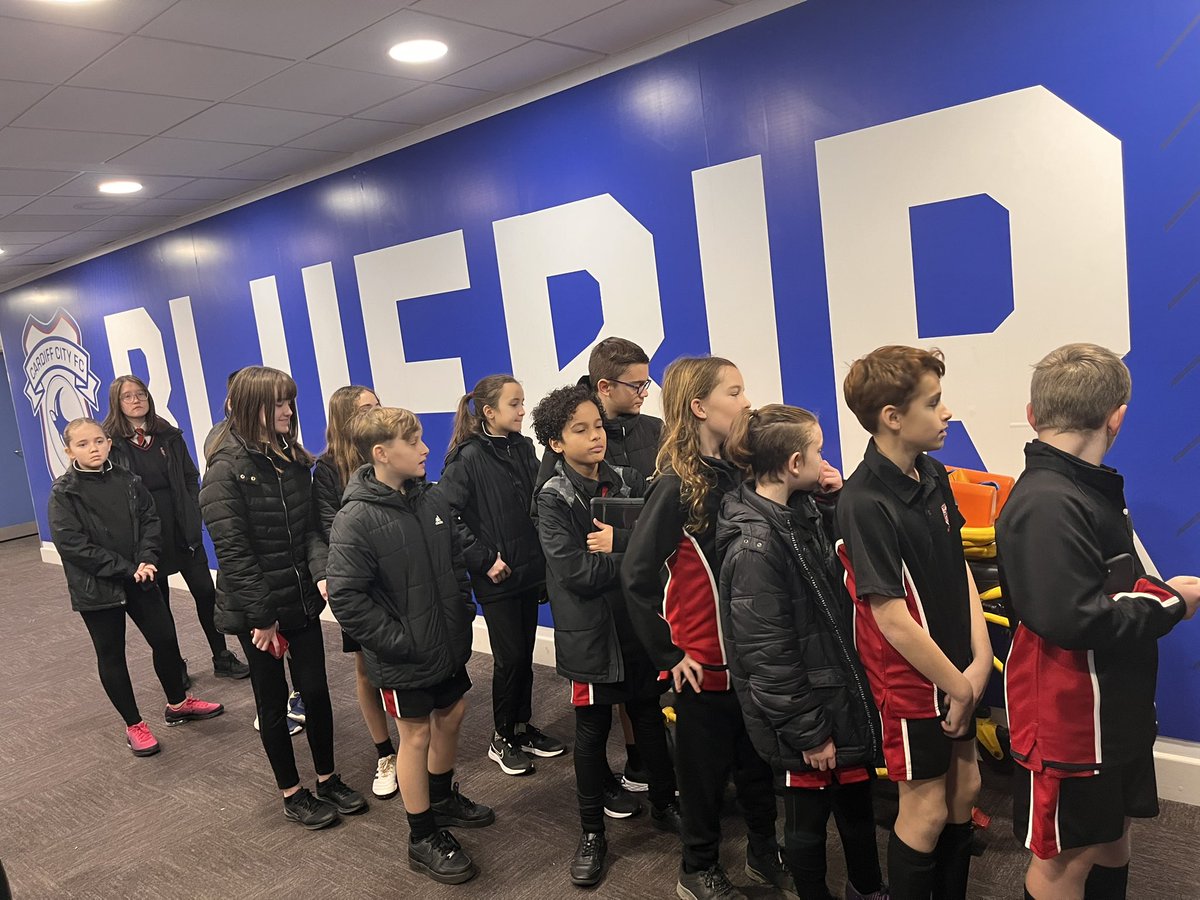 ChrisHallPE's tweet photo. @StCyresSchool @CyresYr7 pupils attended a @CardiffCityFC stadium tour today as a reward for their hard work this term. Well done all ! #stcyreschat https://t.co/uV26RjCIye