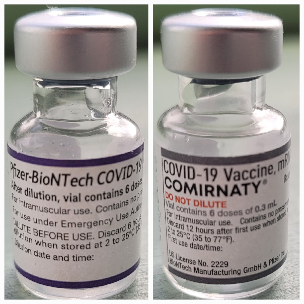 MaraMacie's tweet photo. These two things are exactly the same, right? With exception to legally, of course! It's of no consequence that one was never available to the civilian population.
Pay no attention to any differences in handling and application instruction on the vials.
#interchangable #patpack https://t.co/cEwrBoSFHN