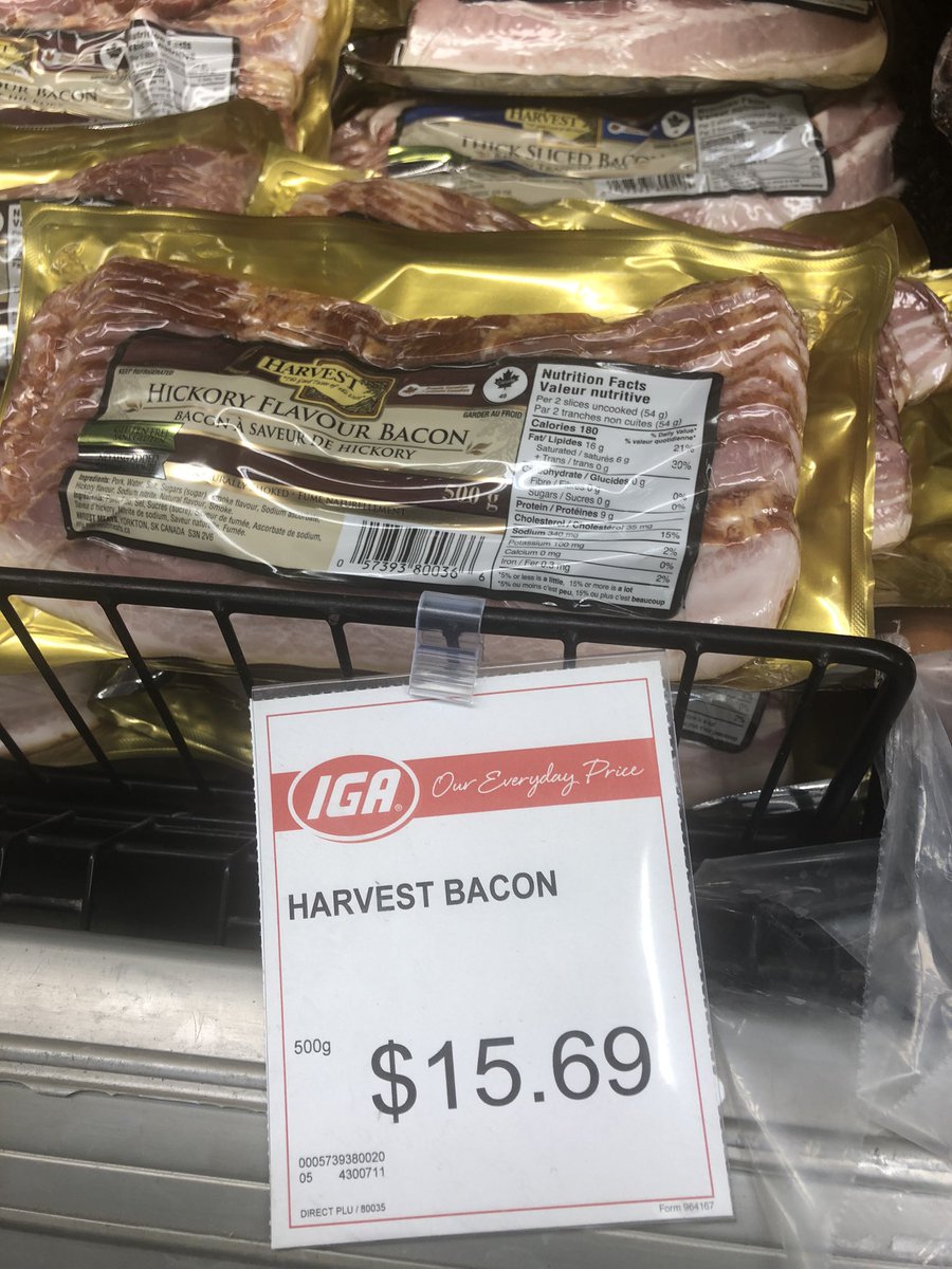 TerryDiMonte's tweet photo. At our IGA yesterday. You can claim inflation, supply issues, oil prices &amp; whatever other shit you like but this is an out and out price gouge. These grocery chains are having a field day https://t.co/GAXhiAOzIS