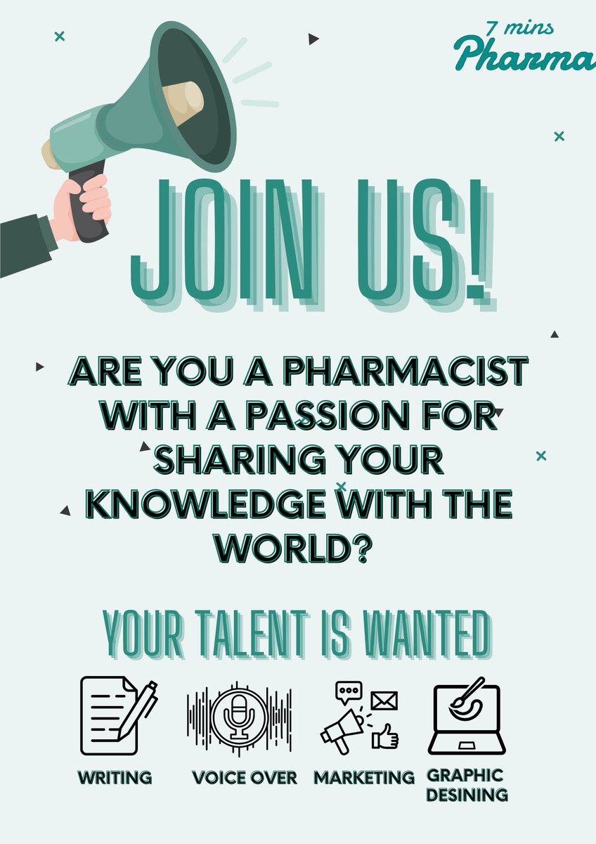 7minsPharma's tweet photo. Hello everyone!
Are you interested in knowing how to produce a whole video in 7minsPharma!?
Join us in this experience 🤩

https://t.co/6JjrHszVkL

We target PharmD graduates currently https://t.co/wYPkXKTlR5