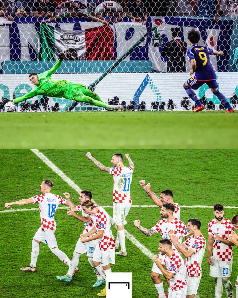Croatia won the last Penalty shootout in #FIFAWorldCup2018, and CROATIA WIN THE FIRST PENALTY SHOOT-OUT OF THE #WorldcupQatar2022 🇭🇷

Decisive when it matters 📌