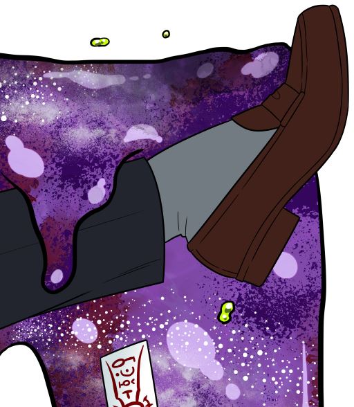 shoes socks brown footwear loafers 1girl solo space  illustration images