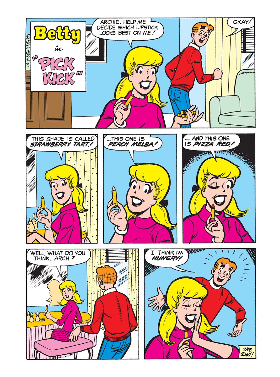 liplover6930's tweet photo. Betty wants to try out some lipsticks
(Betty and Veronica Double Digest #146)

#betty #bettycooper #bettyxarchie #bettyandarchie #barchie #archie #archieandrews #archiexbetty #archieandbetty #archiecomics #lipstick #lipsticks https://t.co/kSe4nSb0jD