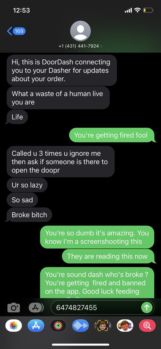 MyaColeHearted's tweet photo. @DoorDash this is how your drivers speak to customers ? Vet your drivers better https://t.co/69FmE0o3XR