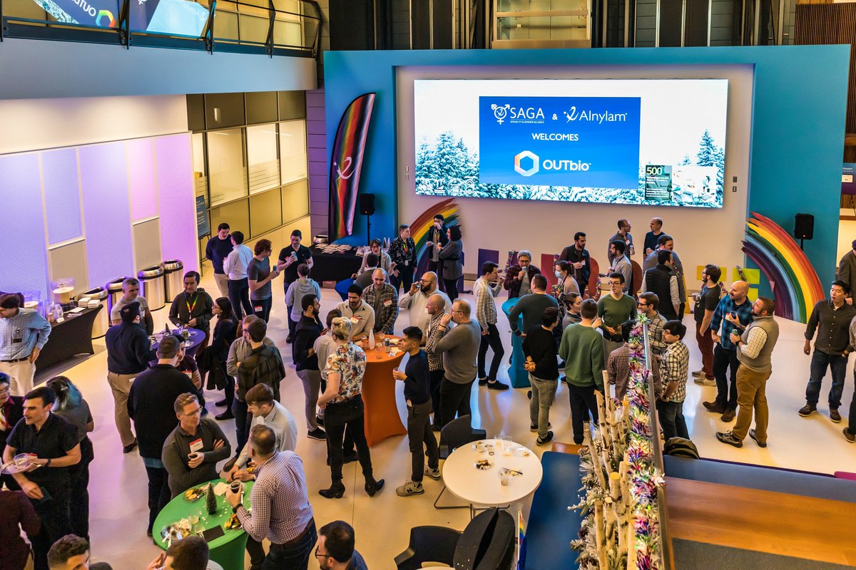 Last week, Alnylam and our SAGA (Sexuality and Gender Alliance) employee resource group hosted <a href="/OUTbioBoston/">OUTbio</a>'s Winter Wonderland celebration. #LGBTQ #biotech professionals gathered at our Corporate HQ for an evening of networking and holiday-themed food and fun.
