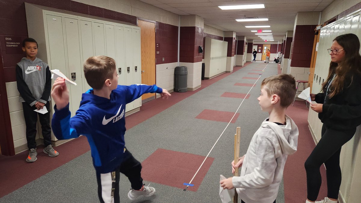 #1 of 4:  statistics
Flying paper airplanes to practice gathering meaningful data (length of flights) to eventually analyze.  Even Mr. Kramer loves to get involved!
<a href="/kramer_MOMS/">James Kramer</a> 
<a href="/mtolivemiddle/">Mt. Olive Middle School</a>