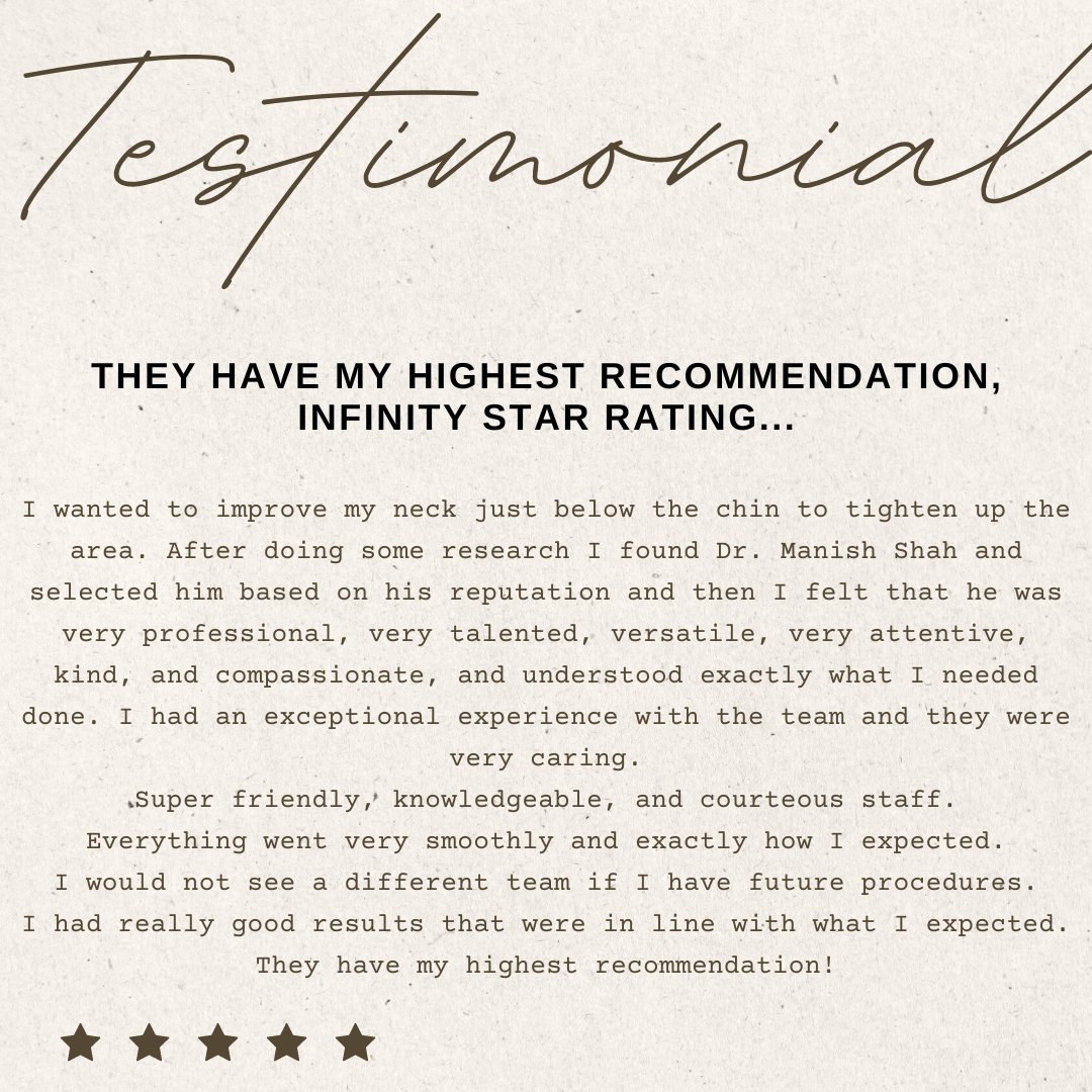 Thank you for such a great testimonial! It is so important to us that you have an excellent experience from everyone in our office and a great result! #necklift #denverplasticsurgery #denvernecklift