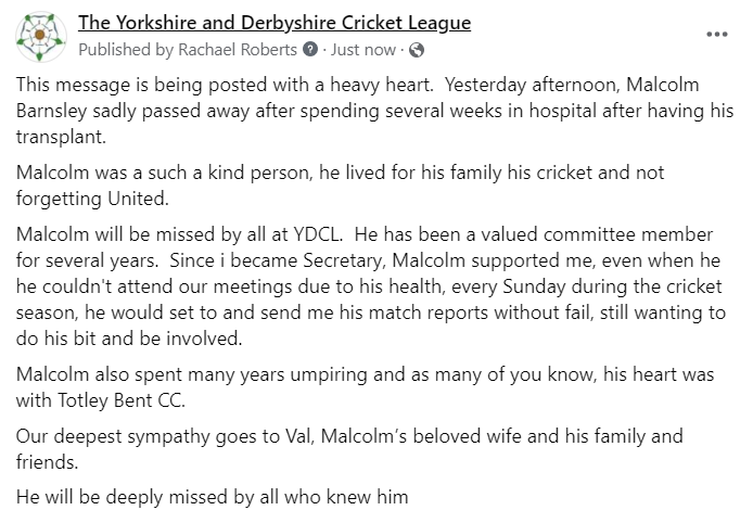 The Yorkshire & Derbyshire Cricket League tweet media