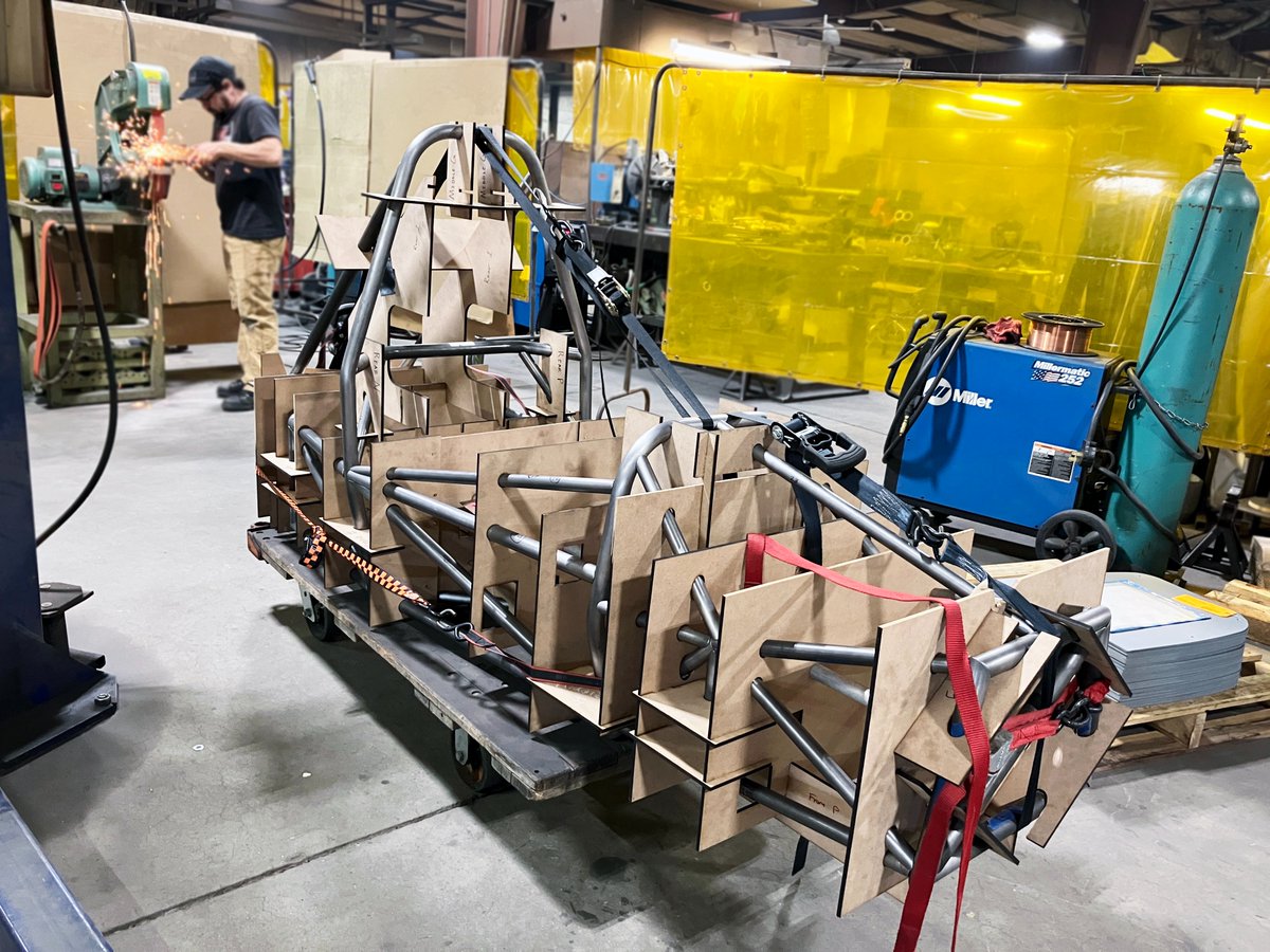TIG time! We will be welding the University of Pennsylvania’s new Formula SAE race car chassis. The students deliver it to us with the chassis tubing cut, notched & mounted in their jig. #swperformancegroup #swracecars #madeintheusa #BuildSeason #racingindustry #UPenn #FormulaSAE