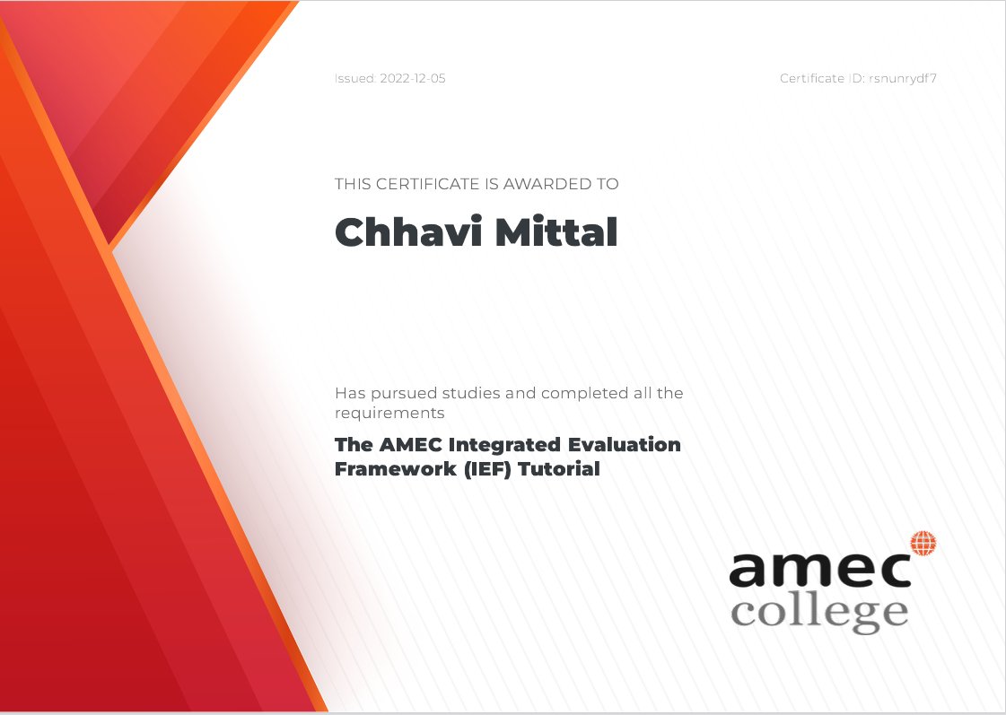 I am happy to announce that I have completed the AMEC Integrated Evaluation Framework from @AmecOrg 

Many thanks to @hemantgaule, @aseemsood, @ritubararia, @SCoReInd for providing me this learning opportunity.

#AMECMM #PRSCHOOL