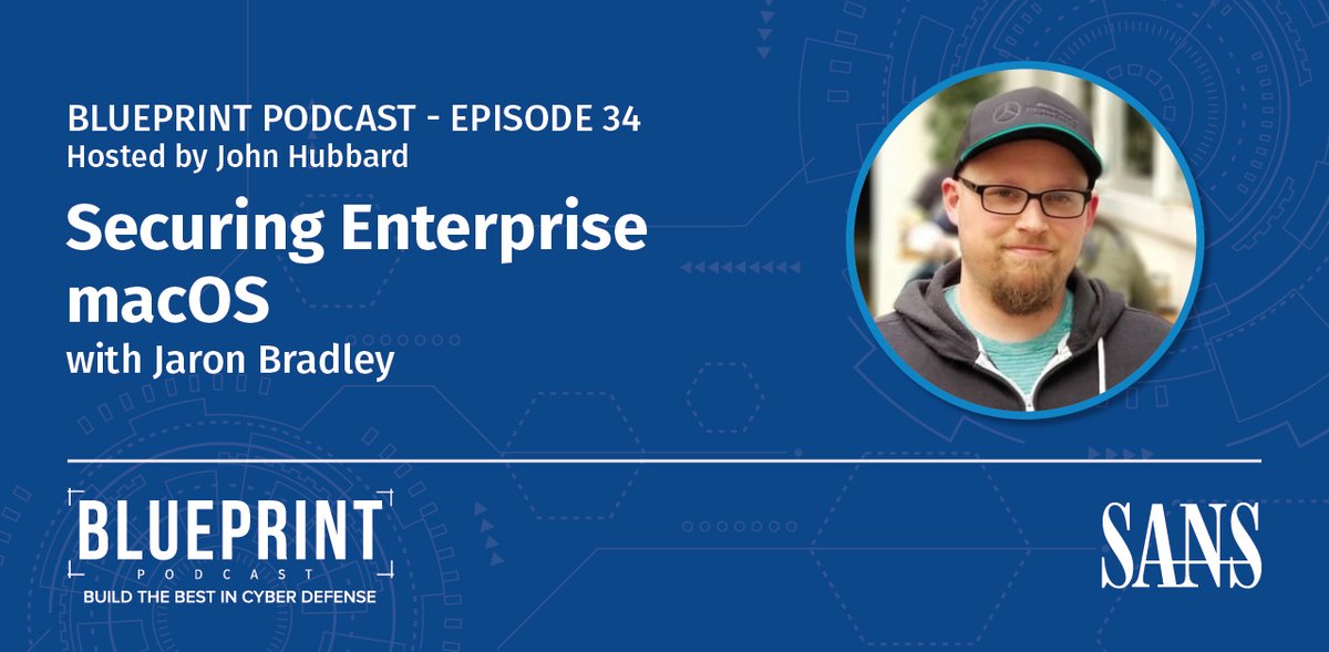 SANS DFIR (@sansforensics) on Twitter photo ICYMI: <a href="/jbradley89/">Jaron Bradley</a> joined @sechubb to discuss tips for finding persistence mechanisms and malicious processes in enterprise #macOS devices
Listen here 👉🏾 sans.org/u/1mOS
#BlueprintPodcast ICYMI: <a href="/jbradley89/">Jaron Bradley</a> joined @sechubb to discuss tips for finding persistence mechanisms and malicious processes in enterprise #macOS devices
Listen here 👉🏾 sans.org/u/1mOS
#BlueprintPodcast