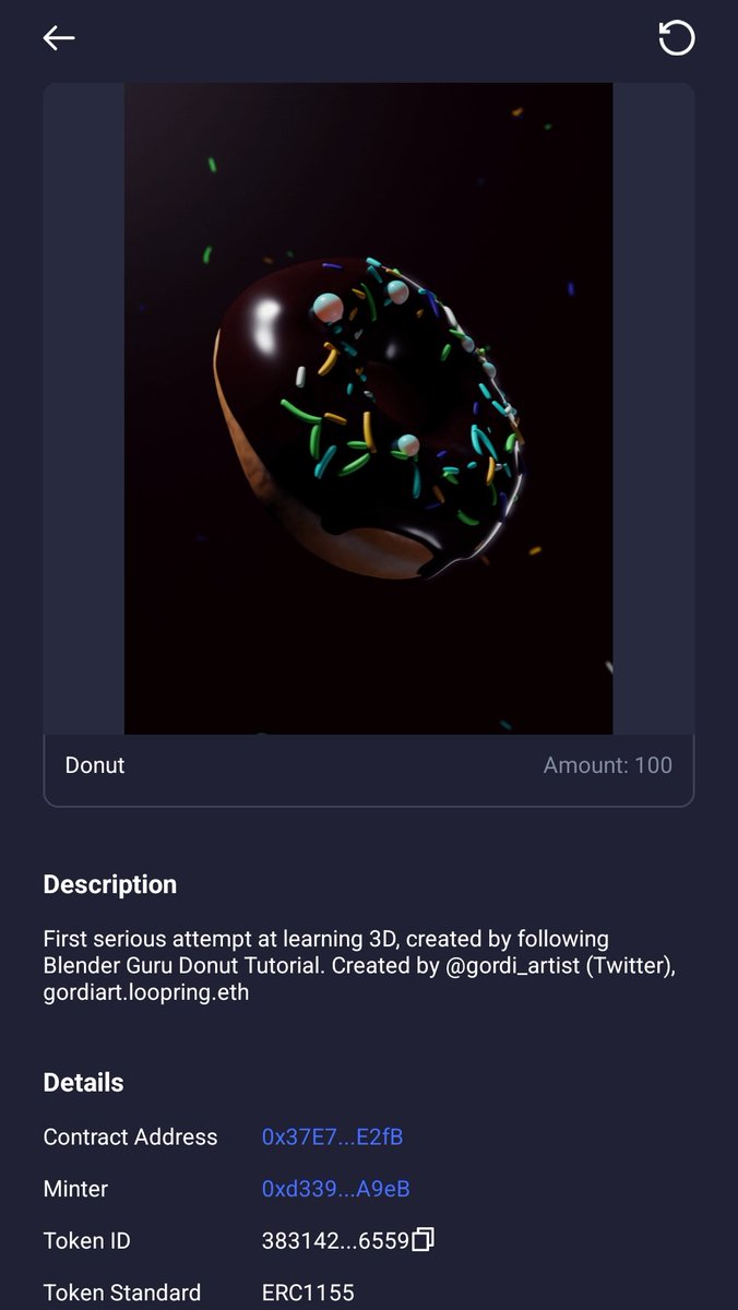 sattriel's tweet photo. I minted this donut when I was figuring out how to mint mp4s) and also wanted to test @LoopDropSharp tool again :) 

Drop your ens/address
+retweet in you want) 

Only 100 of them, so first 100 people will get one) https://t.co/FImtqYgMHw