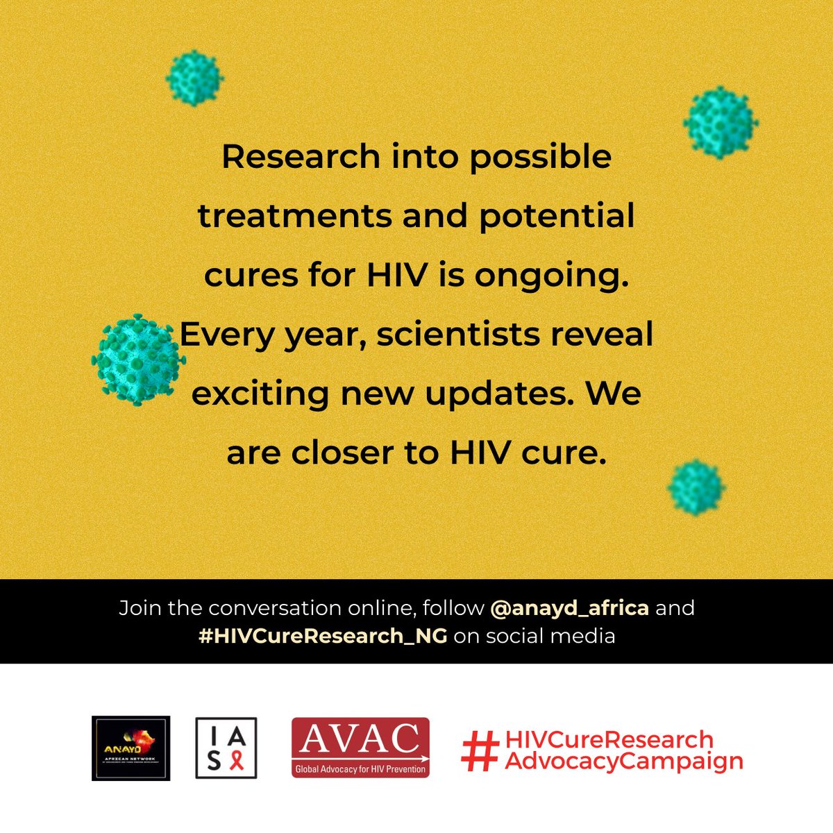 s_ukairo's tweet photo. Research into possible treatments and potential cures for HIV is on-going. Every year, scientists reveal exciting new updates. We are closer to HIV cure. #HIVCureResearch_NG #ANAYD_Africa
@anayd_africa @iasociety @HIVpxresearch @nimrnigeria @aaron4africa @NACANigeria @UNAIDS https://t.co/iLUCGB2glW