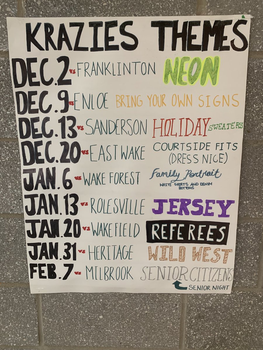hvonhoene's tweet photo. @KnightdaleHS @SPORTSatKHS Absolutely LOVE this!! #Krazies https://t.co/Wh8dDmV1ro
