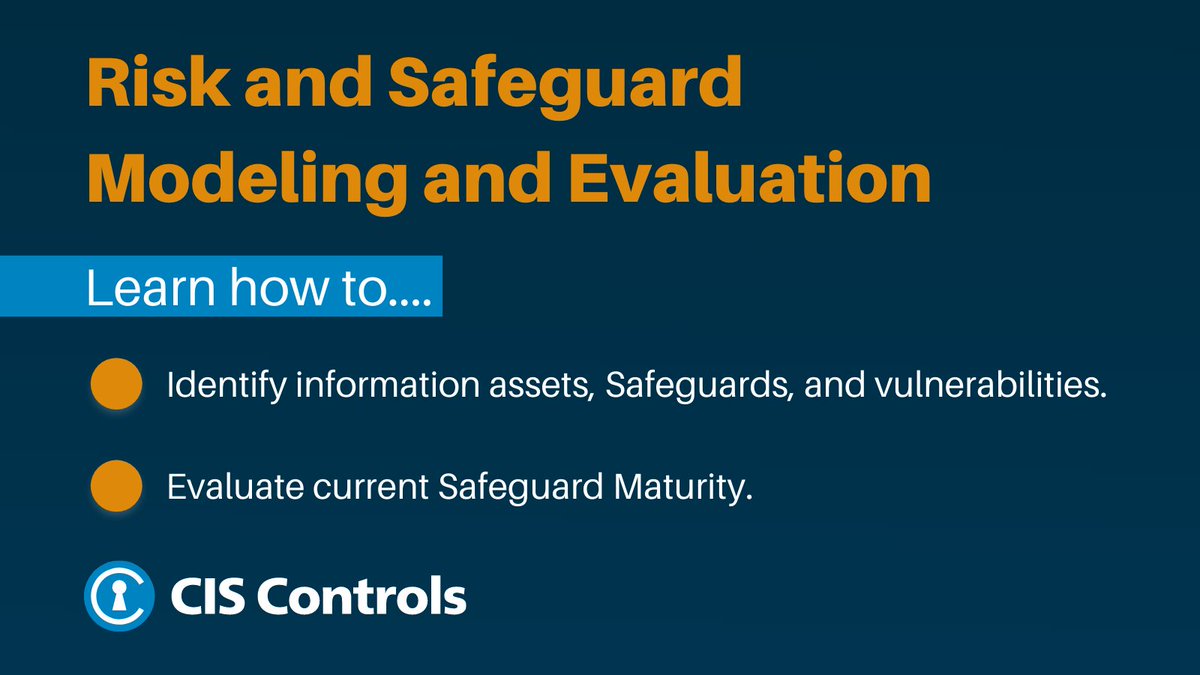 CISecurity's tweet image. This 20-minute module will help you evaluate your current maturity against the Safeguards in #CISControlsv8. sforce.co/3iArKgv #cybersecurity