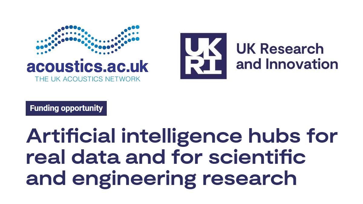 UK-based researcher working in Acoustics and AI? Or industry, government or 3rd sector with interest/collaborations in UK-based work in this area? Submit ideas for <a href="/acoustics_ac_uk/">UK Acoustics Network Plus</a> AI Hub in Acoustics, &amp; Expression of Interest in joining scoping workshop. acoustics.ac.uk/?mailpoet_rout…