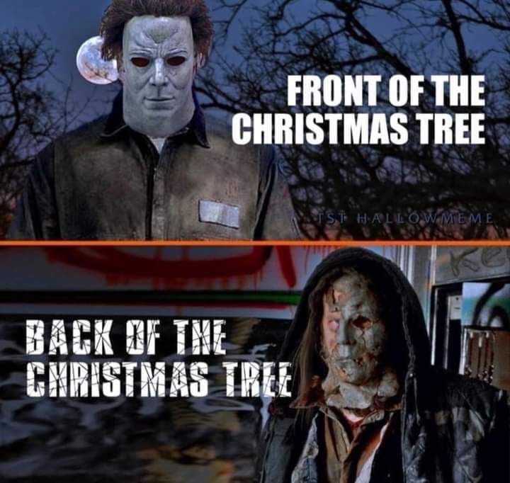 Said the slasher boy to the mighty king,
Do you know what I know? 🎶 🎄

#Halloween #ChristmasCarol #ChristmasTree  #SeasonsScreamings