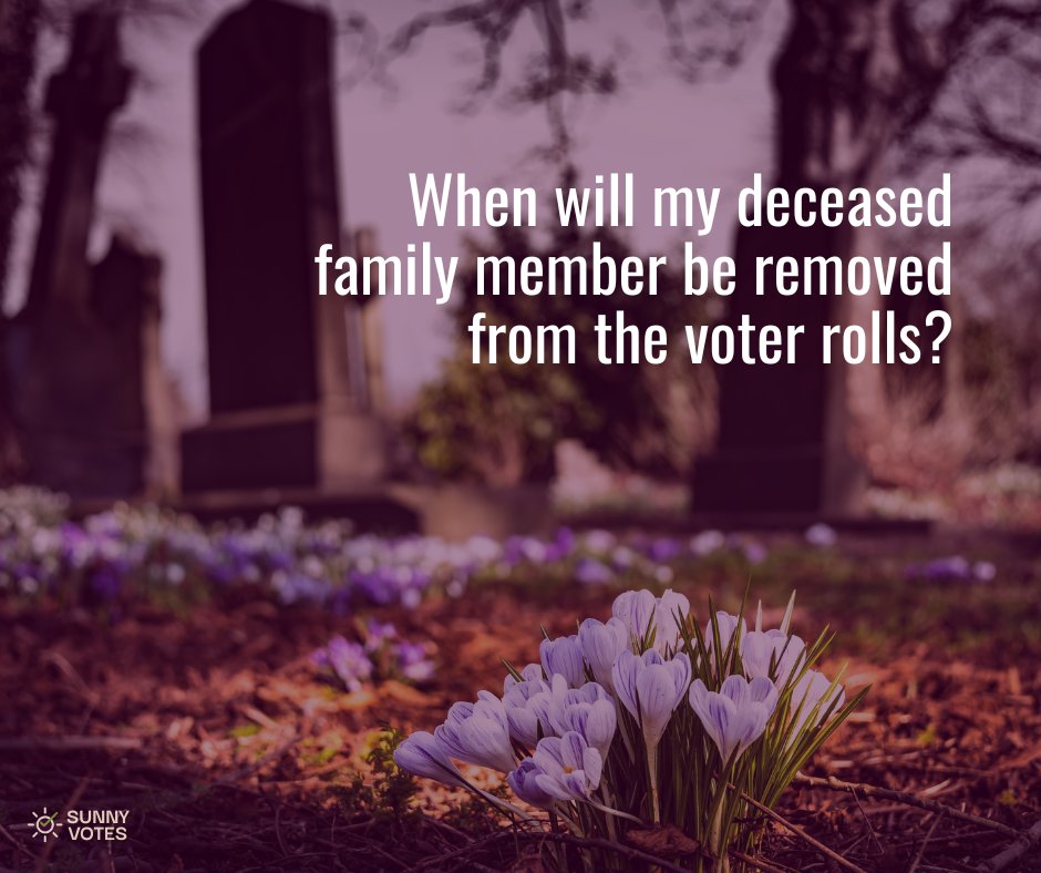 SunnyVotesFL's tweet photo. Florida SOEs are mandated to remove a deceased voter from the rolls within 7 days of official notice OR upon receipt of an authorized death certificate. FS 98.075(3)

Check us out 👉 https://t.co/qaAOzol9d3

#SunnyVotes #ComplianceEngine #DeceasedVoters #VoterRollCleanup https://t.co/tUMvUI3UzS