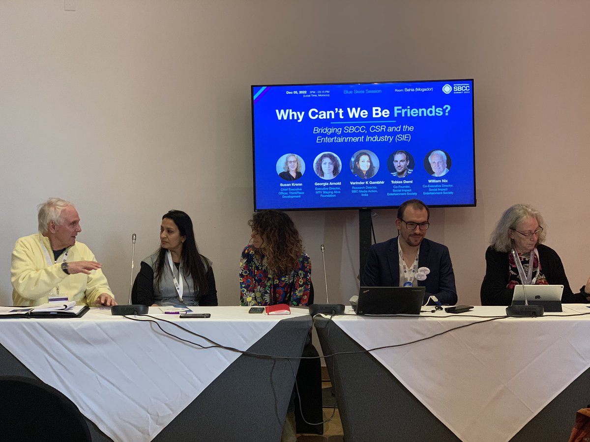 uttarabk's tweet photo. Excellent session on exploring and leveraging pvt sector for Entertainment Education. “Putting the spinach in with the popcorn”. @SusanKrenn1 #EEforSBCC #SBCCSummit https://t.co/O6VCCaVlPK