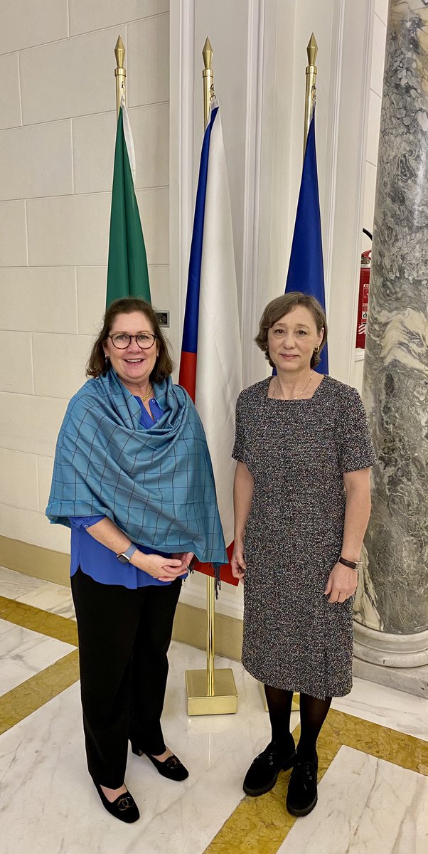 CZinRome's tweet photo. Today in @CzechMFA_Rome: meeting of the ๐จ๐ฟ Ambassador #HanaHubackova with the @MFOsinai Director General #ElizabethDibble. Main topic: the mission of MFO in keeping peace and stability in Sinai ๐ช๐ฌ๐ฎ๐ฑ.
@CzechMFA @CzechMFA_MENA @CzechEmbassyIL @CzechCairo https://t.co/dz9cXGR0gV