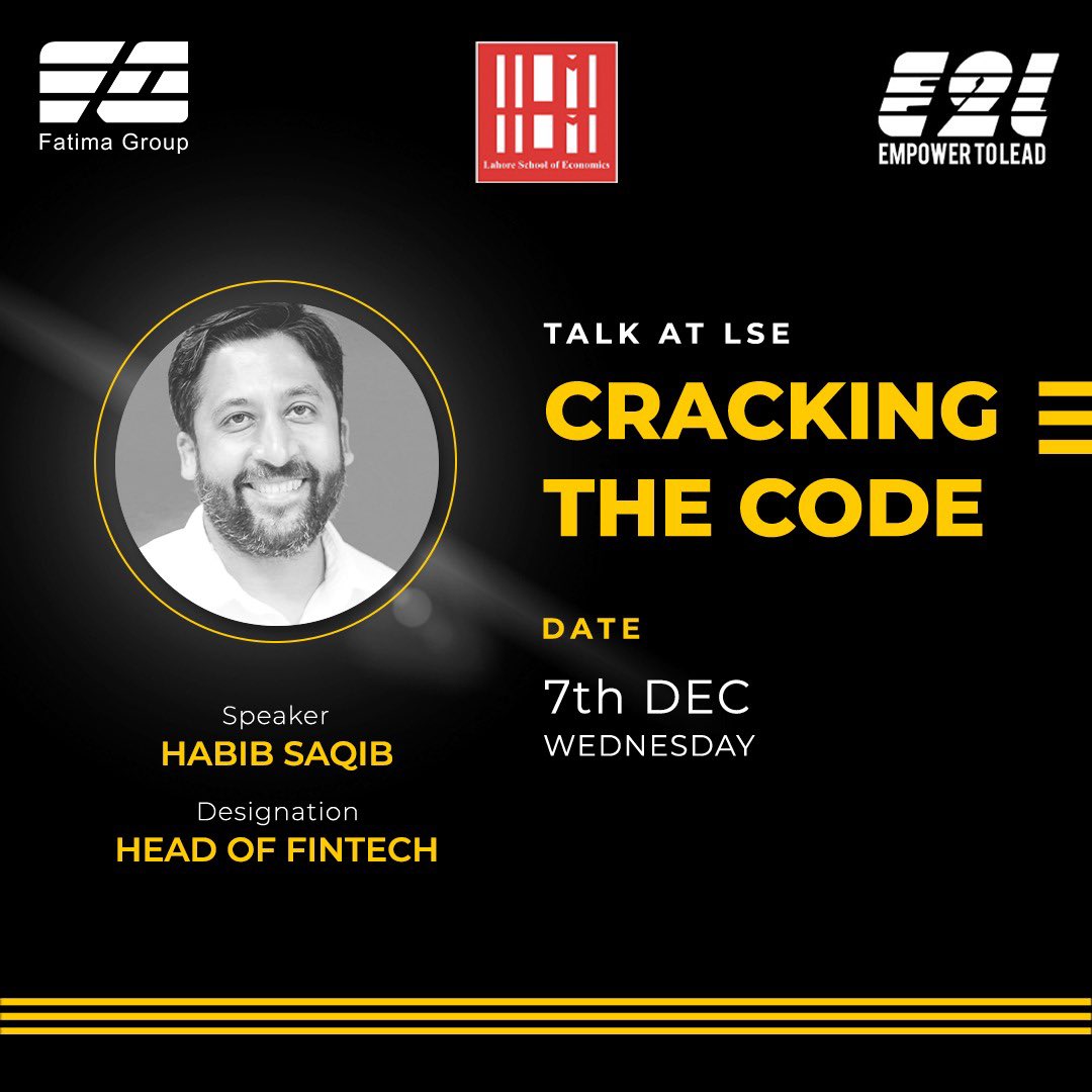 careersLSE's tweet photo. Fatima Group’s E2L talk for the graduating MBA Batch will be held on Wednesday - 7th December, 2022! 

#FatimaGroup #E2L #mba #crackingthecode https://t.co/TX0QZnUBxR