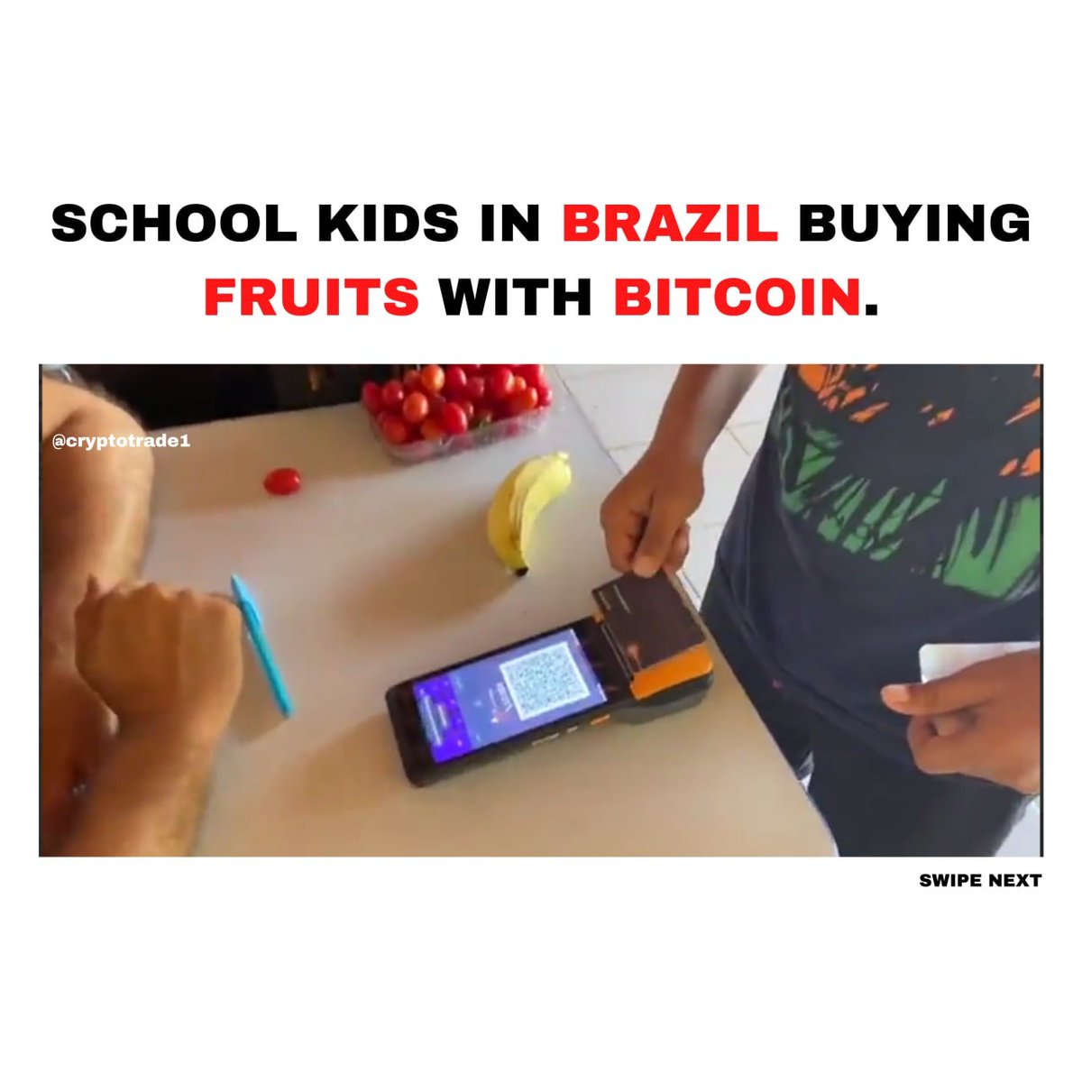 DogeCoin_DOGE1's tweet photo. School Kids In Brazil Buying Groceries With Bitcoin...!!
#bitcoiner #bitcoinmillionaires #bitcoinwallet #bitcoinmemes #bitcoinguru #bitcoinmillionaire #bitcoingold #bitcoinindia #bitcoineurope #bitcoinaustralia #bitcointurkiye #bitcoingermany #bitcoinmoney #bitcoinsouthafrica https://t.co/dkHFfhObYP