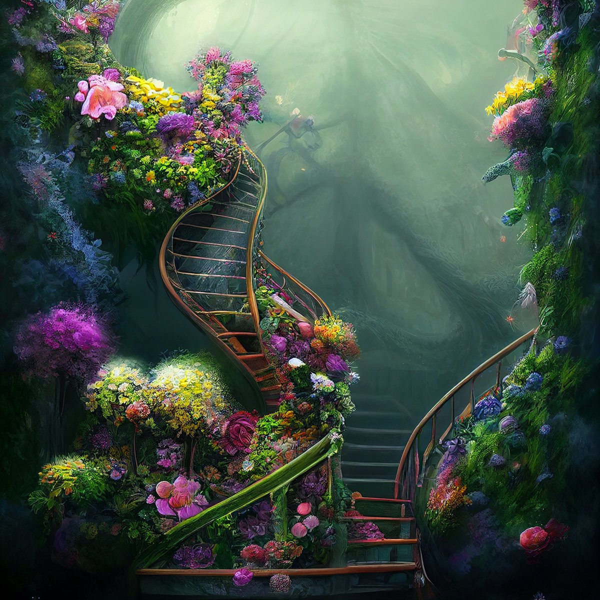 alayna_sta's tweet photo. Some pretty floral stairways~
#aiart #AIArtwork #flowers https://t.co/8Q7wypd5bP