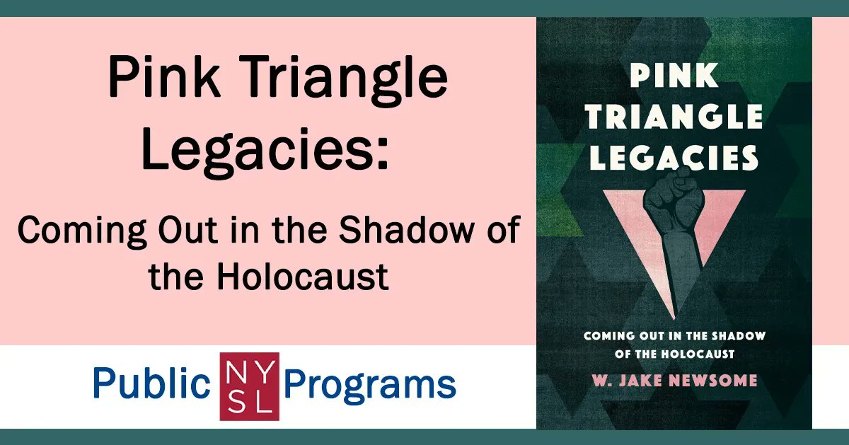 NYSLibrary's tweet photo. Join us 12/6 for "Pink Triangle Legacies: Coming Out in the Shadow of the Holocaust" presented by Dr. Jake Newsome (@wjnewsome). For more info & to reg: https://t.co/6hgt5OUTPo #Webinar #History #PinkTriangleLegacies #PTL #LGBTQHistory #Holocaust #HolocaustHistory https://t.co/v6PFg1FmLV
