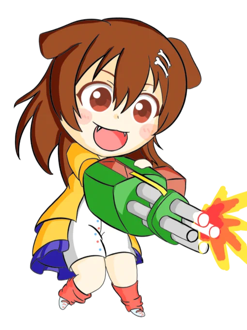 透過しながらもガトリングを乱射するころさん 
