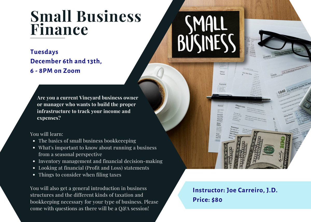 Last chance to register for our Small Business Finance class! Don't miss out. - mailchi.mp/mvcet.org/upco…