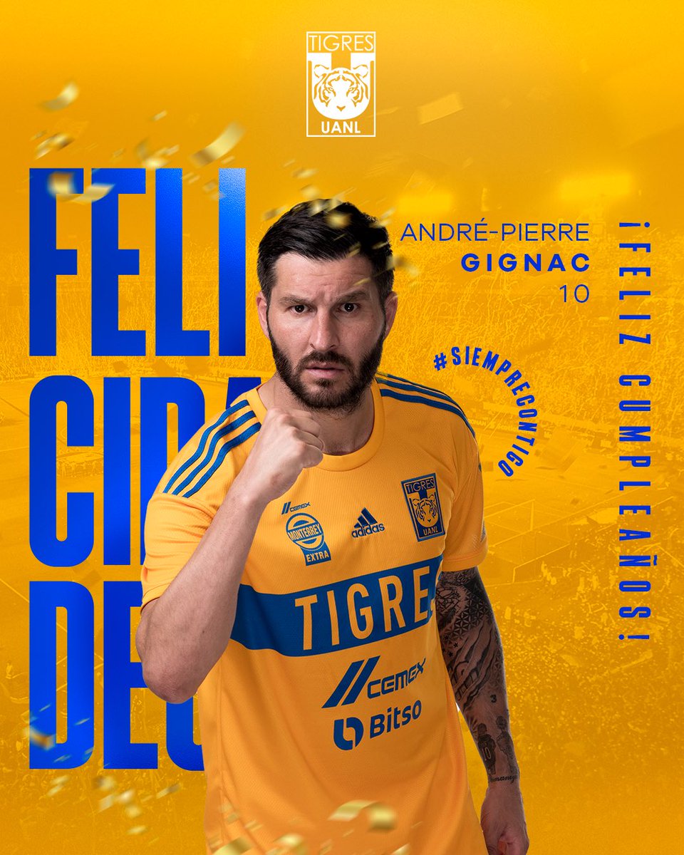 TigresOficial's tweet photo. 🎂🐯 ¡Hoy en tu día, 𝒋𝒐𝒚𝒆𝒖𝒙 𝒂𝒏𝒏𝒊𝒗𝒆𝒓𝒔𝒂𝒊𝒓𝒆, goleador! 🫂⚽️ ¡Abrazo de 175 goles, crack! 💛 https://t.co/PtvXiNGOBF