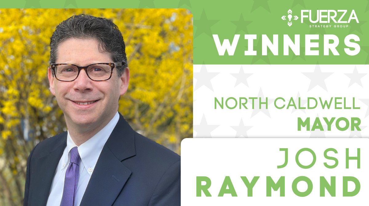 FuerzaStrategy's tweet photo. North Caldwell elected a new Democratic Mayor. Congratulations to The Raymond Team on victory for all of the community! https://t.co/m9tQO6pzrz