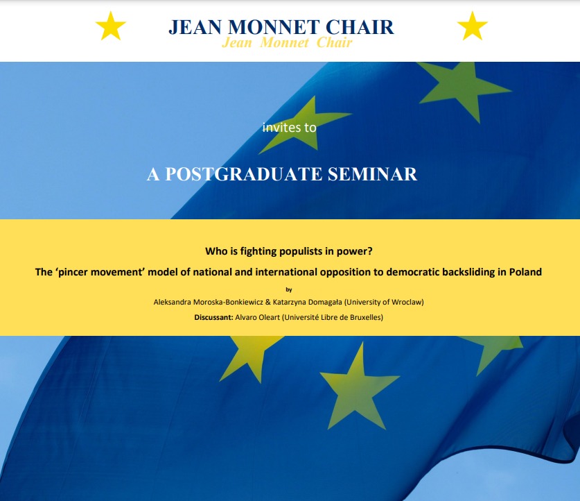 PolScienceWroc's tweet photo. Save the date! Jean Monnet postgraduate seminar with a presentation of the paper by A.Moroska-Bonkiewicz &amp; K.Domagała. 7.12.2022, 10:00-11:30 CET. More 👉 https://t.co/WYjnMTBydH @uniwroc #uniwroc https://t.co/UYFyXEUsqf