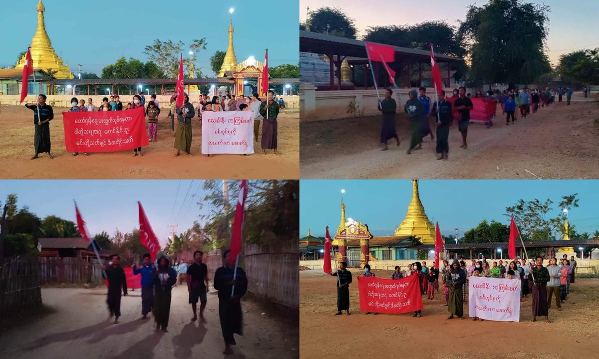 ActivistLittle's tweet photo. Anti-coup revolutionary strike in a village from Sagaing's Yinmabin township as a daily basis.

Photo: CJ

#2022Dec5Coup #StopExecutingOurStudents #WhatsHappeningInMyanmar https://t.co/TC03dR6ak8