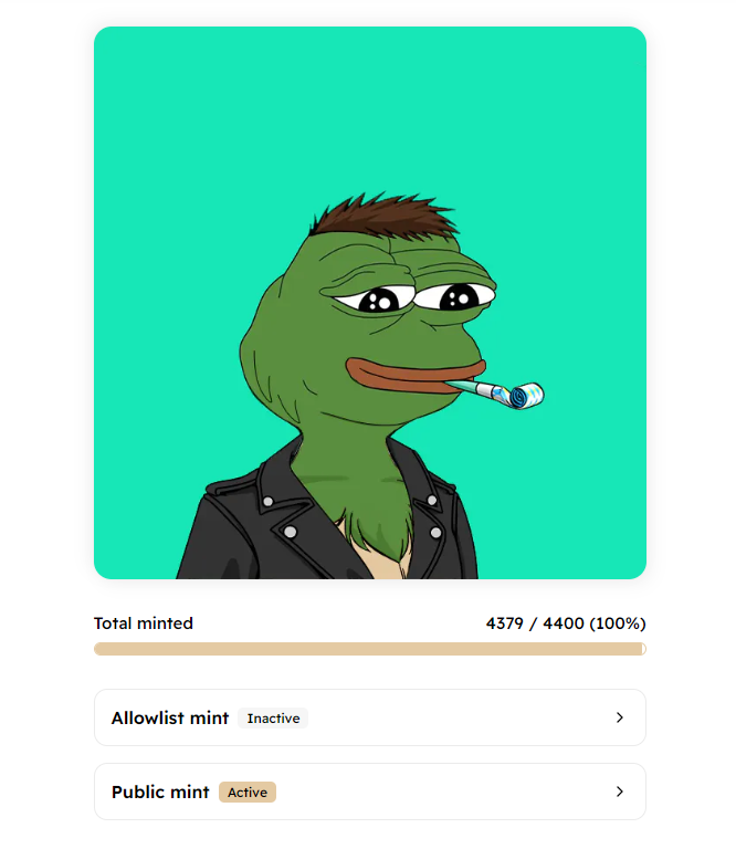 Optimism Frog Yacht Club 🐸💫 / 100% MINTED OUT!! tweet media