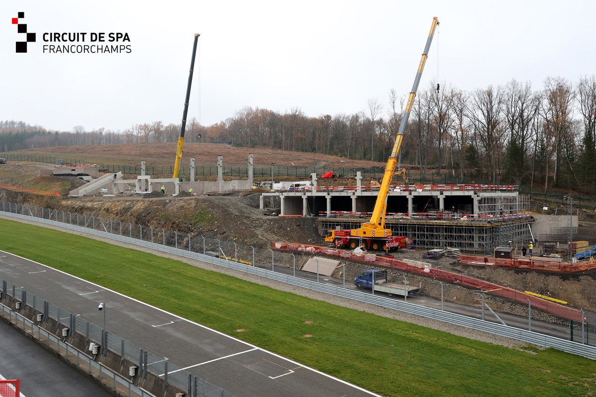 The team at <a href="/circuitspa/">Spa-Francorchamps</a> are hard at work this winter 🚧🛠

A new grandstand on the run between La Source and Eau Rouge is going to be especially welcome during next year's #Spa24h 🇧🇪🎢

📸 via Spa-francorchamps.be

#FanatecGT