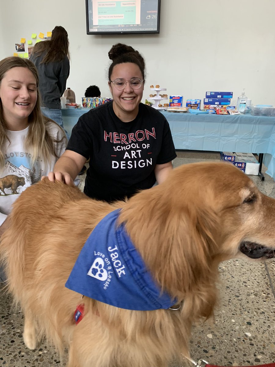IUPUIwellness's tweet photo. First event of #stressbustersweek is on! Go check out the Barks and Breakfast Bar at Ezkenazi Hall, courtesy of @HerronSchool student council! For more fun this week: https://t.co/470OiNHuii https://t.co/ltDr5zsRTb