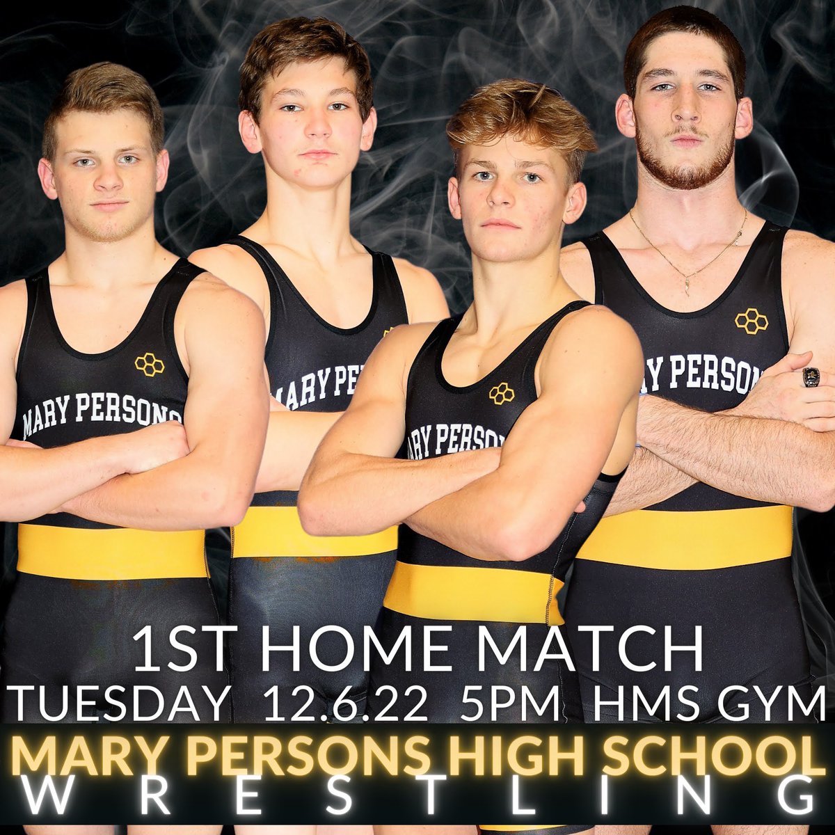 Our FIRST home match for both Middle &amp; High School.  12.6.22 at 5:00 inside the OLD WHMS gym.  Ticket link below:

gofan.co/app/events/720…

<a href="/monroe_schools/">MonroeCountySchools</a> <a href="/IamaCHAMP91/">Mary Persons Athletics</a> <a href="/MaryPersonsHigh/">Mary Persons High</a> <a href="/GeorgiaGrappler/">Georgia Grappler</a> <a href="/CentralGaSports/">Central Georgia Sports Report</a>