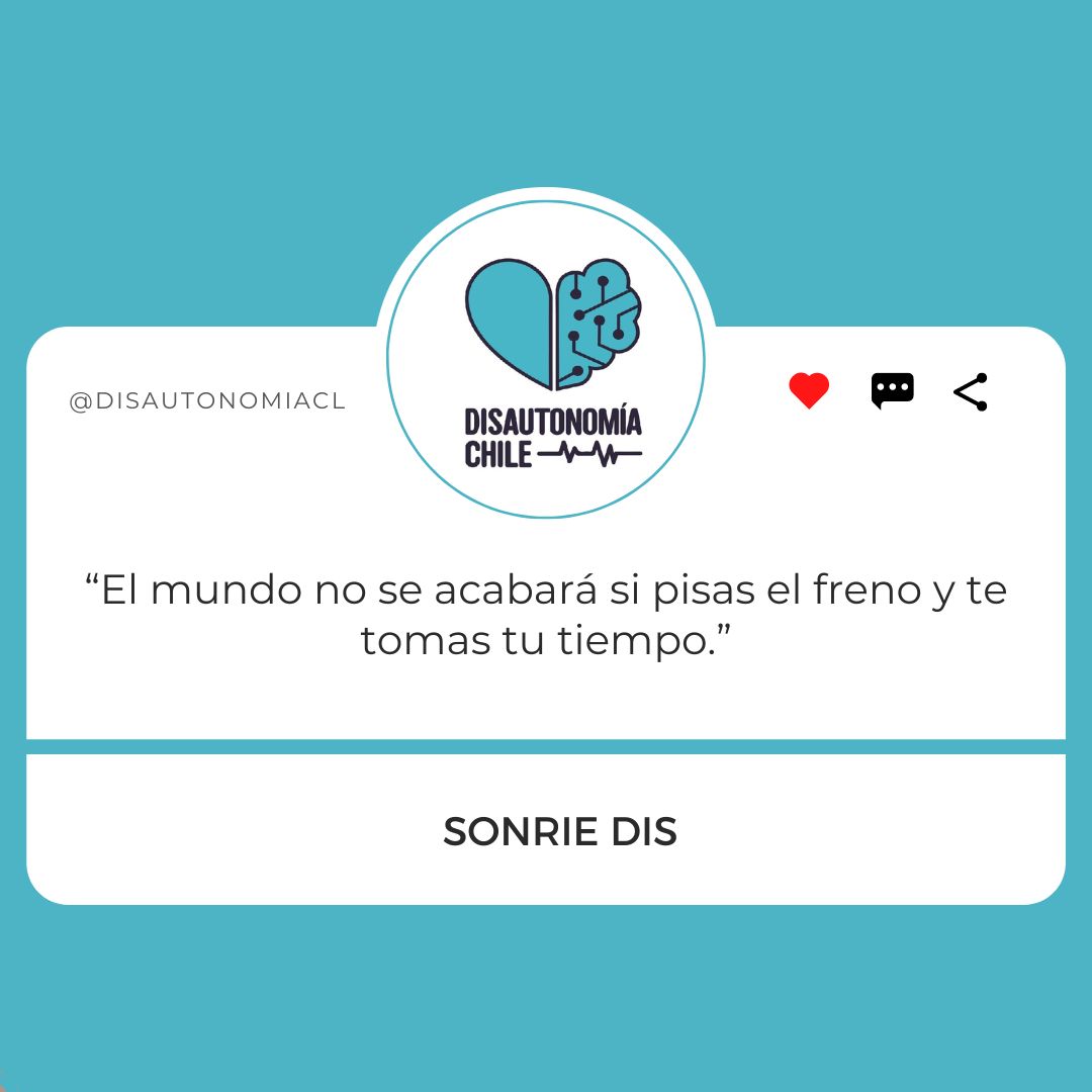 .
Así es! a veces estamos tan acelerados que olvidamos parar y calmarnos 😊

Feliz inicio de semana!

#disautonomia #disautonomiacl #optimismo #confianza #seguridad #enfermedadesraras