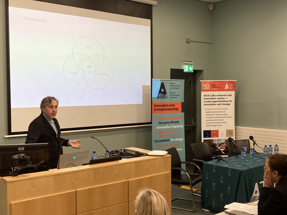 Warren Bramley opens Session 3 and is examining what happens when everyone designs. 

<a href="/WarrenBramley/">Warren Bramley</a> <a href="/ATUDonegalFoB/">ATU Faculty of Business</a> <a href="/LabsDice/">DICELabs</a>