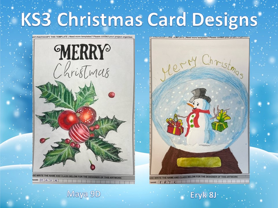 StPaulsSurrey's tweet photo. Wonderful Christmas card designs created by our very artistic KS3 students. #christmascarddesign #christmas2022 #christmascards #artists #artisticstudents #loveofart https://t.co/Yrpy0KtPin