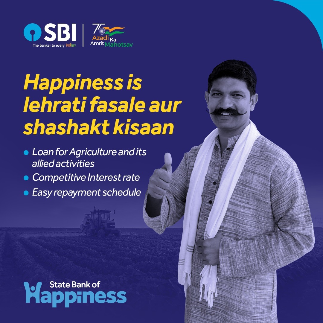 State Bank of India on Twitter "Putting a smile on our farmers' faces